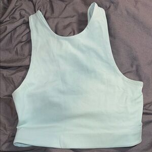Girlfriend Collective Cream Fitted Crop Tank Top